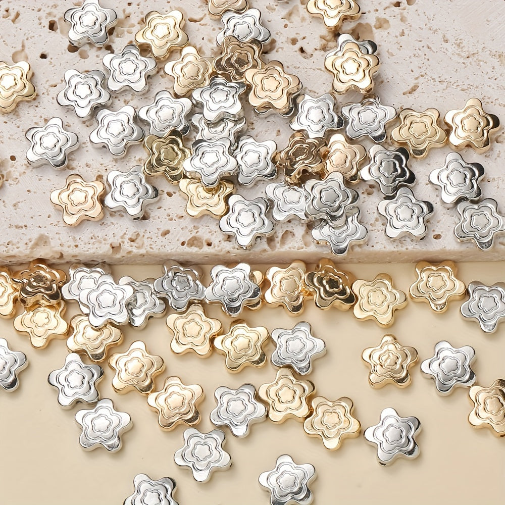 Swirl Flower Plastic Spacer Beads