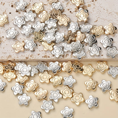 Swirl Flower Plastic Spacer Beads