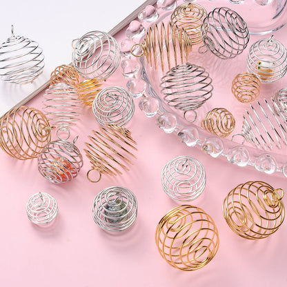 Random Spiral Bead Cages Pendants Holders