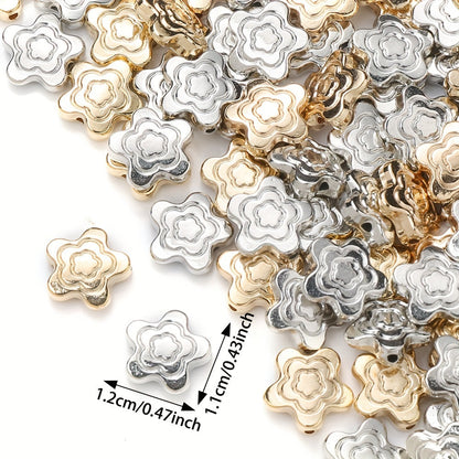 Swirl Flower Plastic Spacer Beads