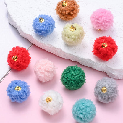 20PCS 20mm Fluffy Pom Pom Pendant Set