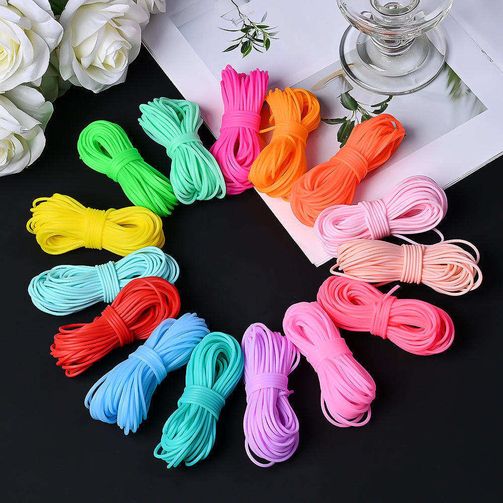 2 mm Black Elastic Jewelry Cord
