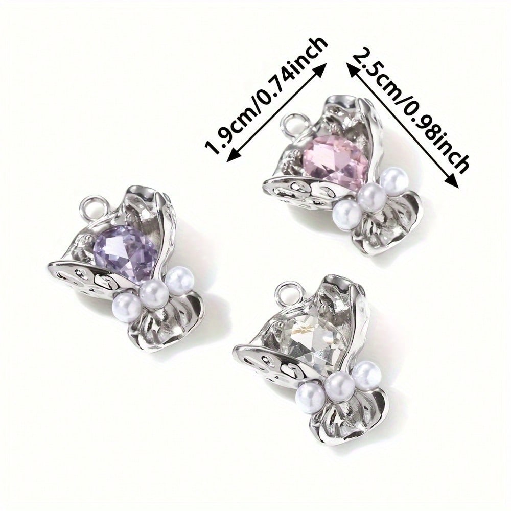 Bouquet Rhinestone Alloy Pendants