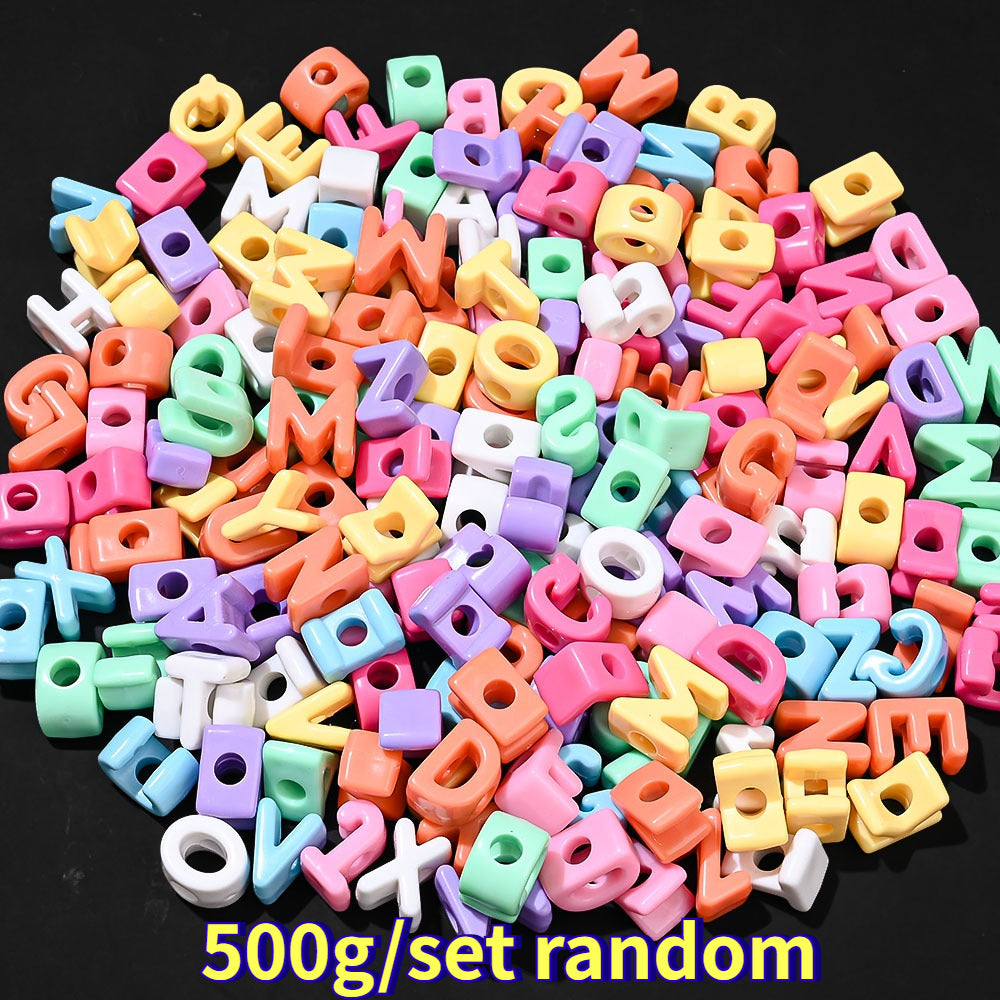 500G Bulk Alphanumeric Acrylic Bead Mix