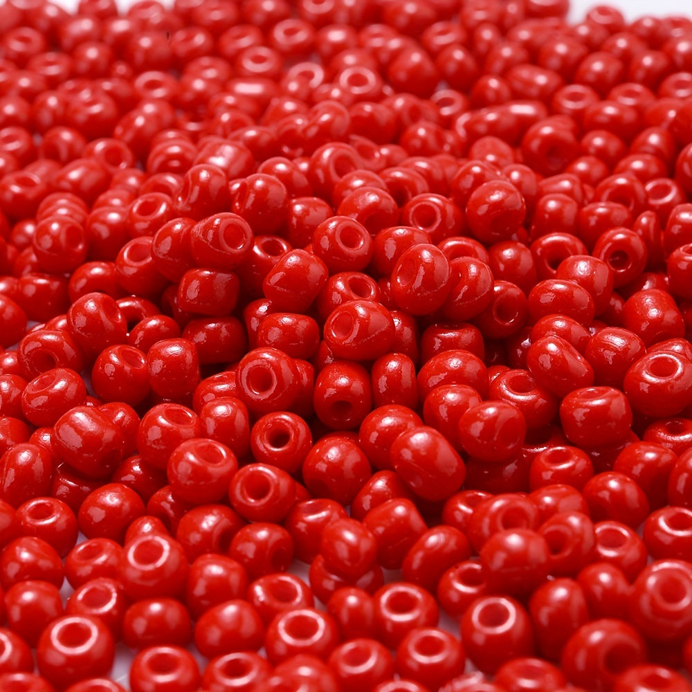 Red & Orange Czech Glass Seed Beads