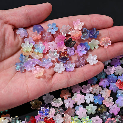 Gradient Sakura Glass Flower Beads