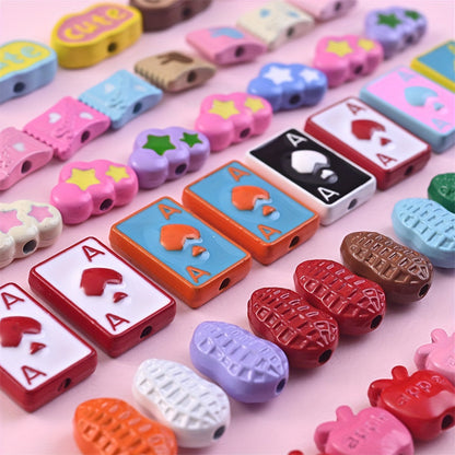 5/10PCS Mixed Shape Metal Bead Set