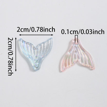 AB Mermaid Tail Pendant Charms