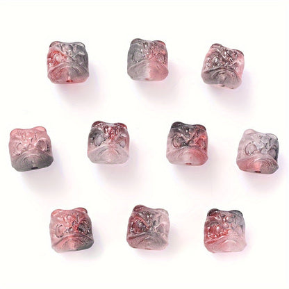 Frosted Lion Head Acrylic Beads