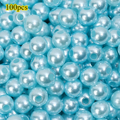 Colorful Imitation Pearl Acrylic Beads
