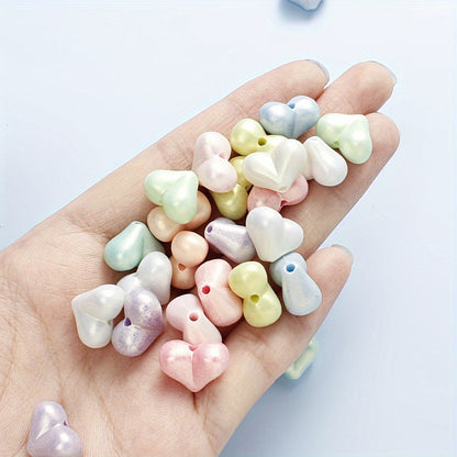 Macaron Heart Acrylic Beads