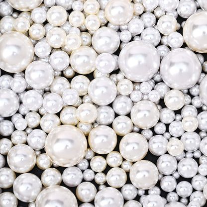 3300pcs 4-20mm Mix Size Aritificial Pearl Beads Bulk (no Hole) Acrylic