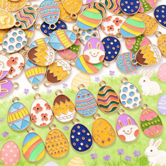 Easter Egg Alloy Pendants