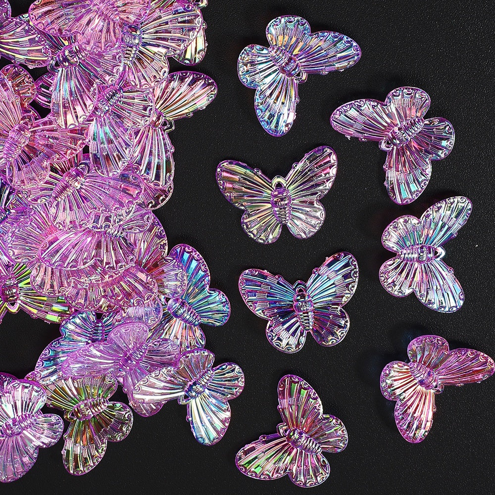 AB Butterfly Charm Beads