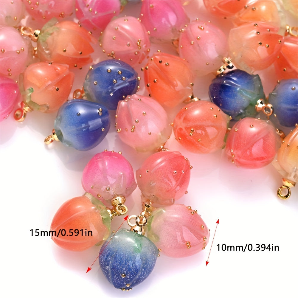 Acrylic Flower Bud Charms