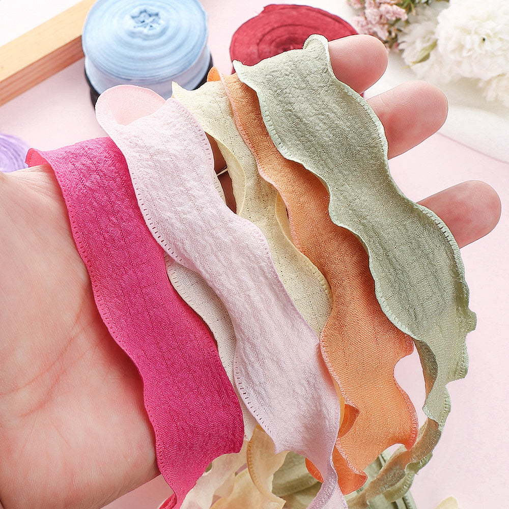 Pleated Fishtail Tulle Ribbon for Floral & Gift Decoration