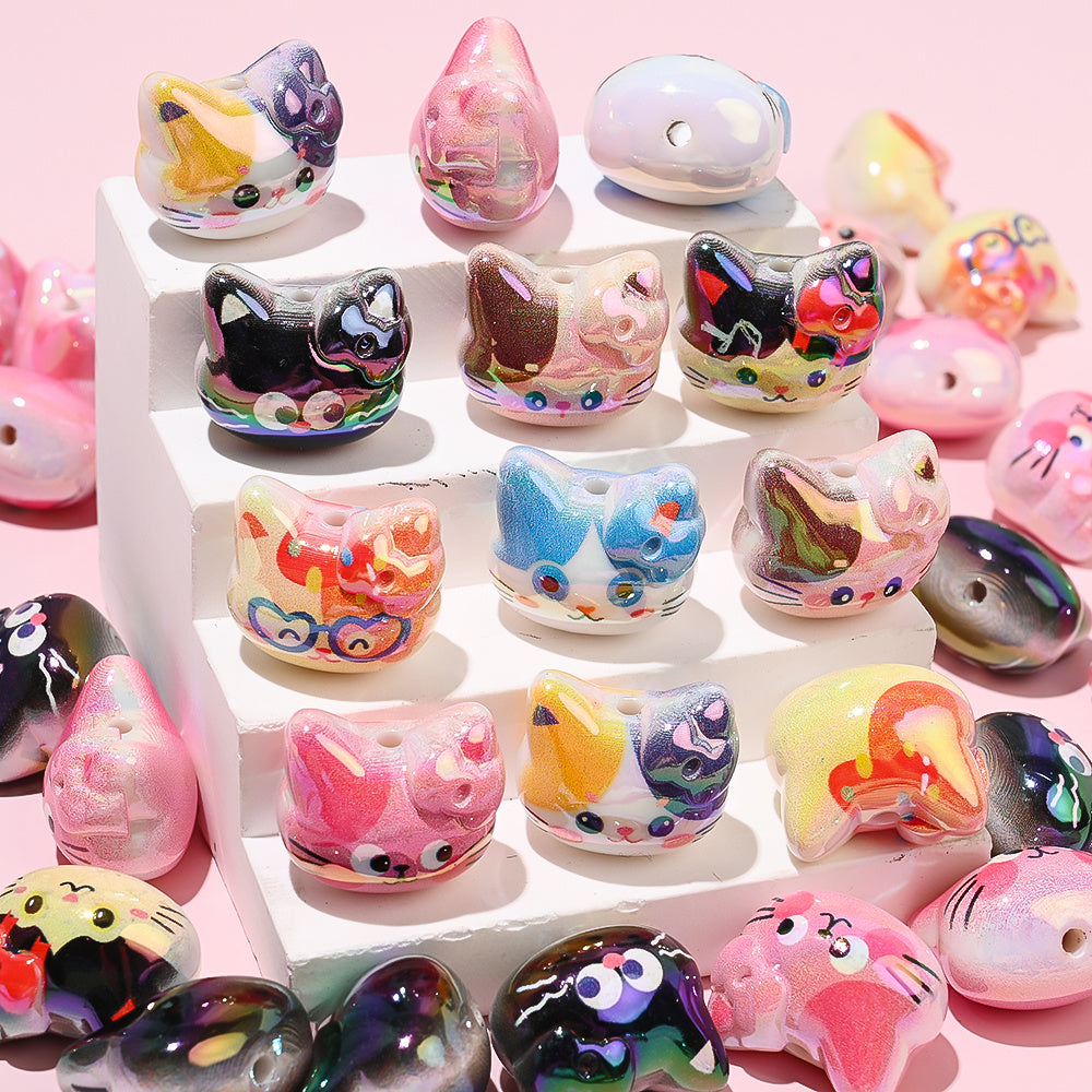 Acrylic Kitten Head Pendants