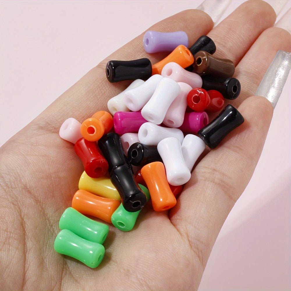 Solid Color Bamboo Acrylic Beads