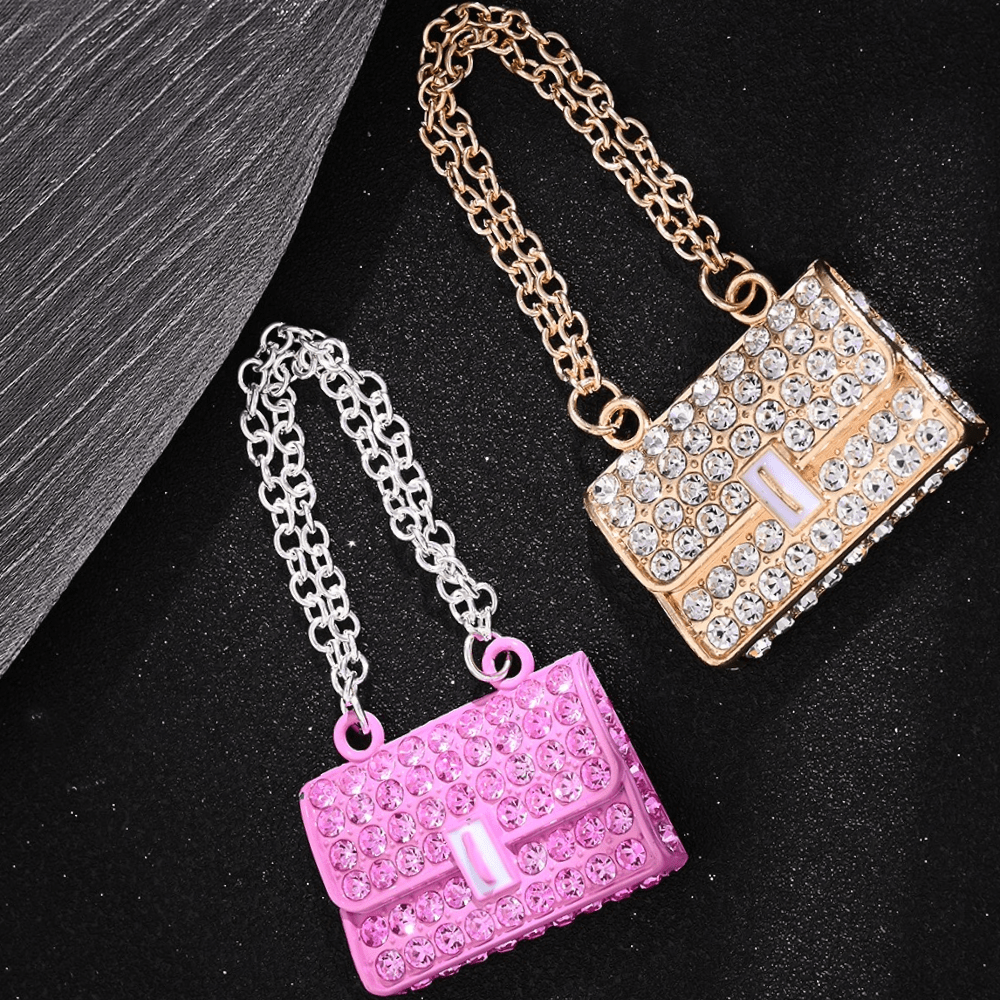 Alloy Rhinestone Bag Charms