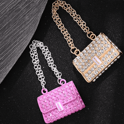 Alloy Rhinestone Bag Charms
