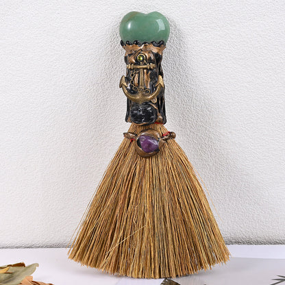 Crystal Broom Pendant Charm