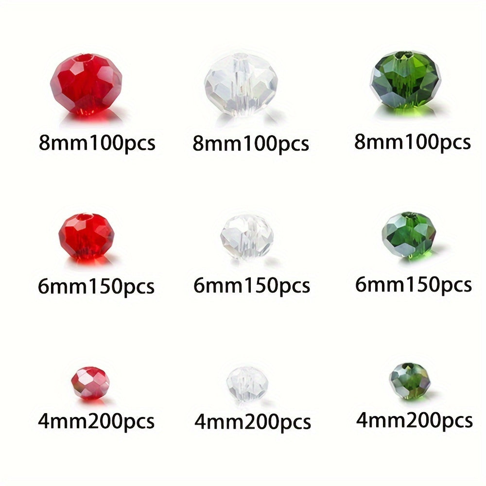 Halloween Faceted Glass Spacer Beads
