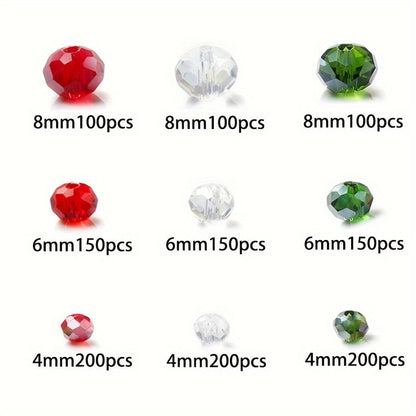 Halloween Faceted Glass Spacer Beads