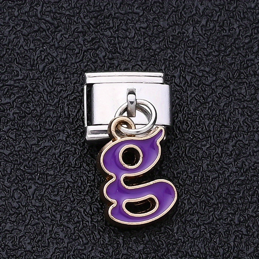 1PC A-Z English Letter Charm Link Set for 9mm Bracelets