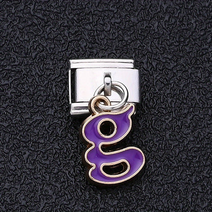 1PC A-Z English Letter Charm Link Set for 9mm Bracelets