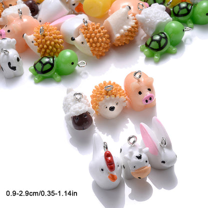 Mini Resin Farm Animal Pendant Charms