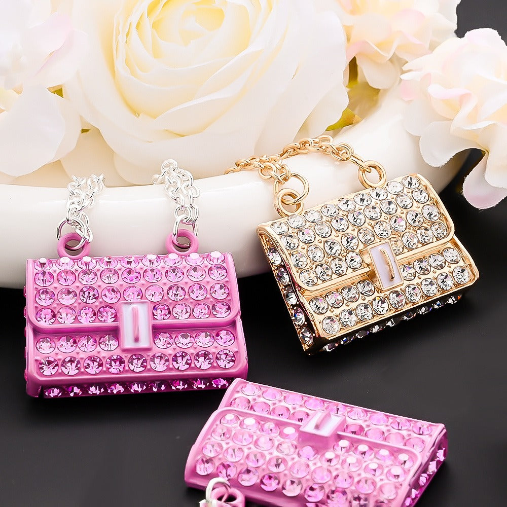 Alloy Rhinestone Bag Charms