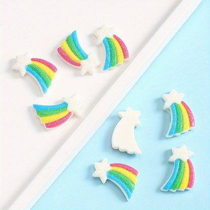 Rainbow Star Resin Patches