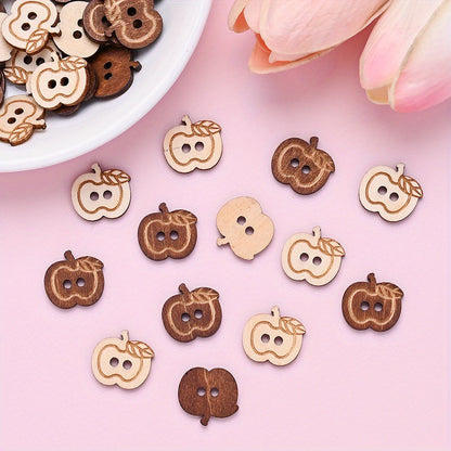Apple Wood Double Hole Buttons