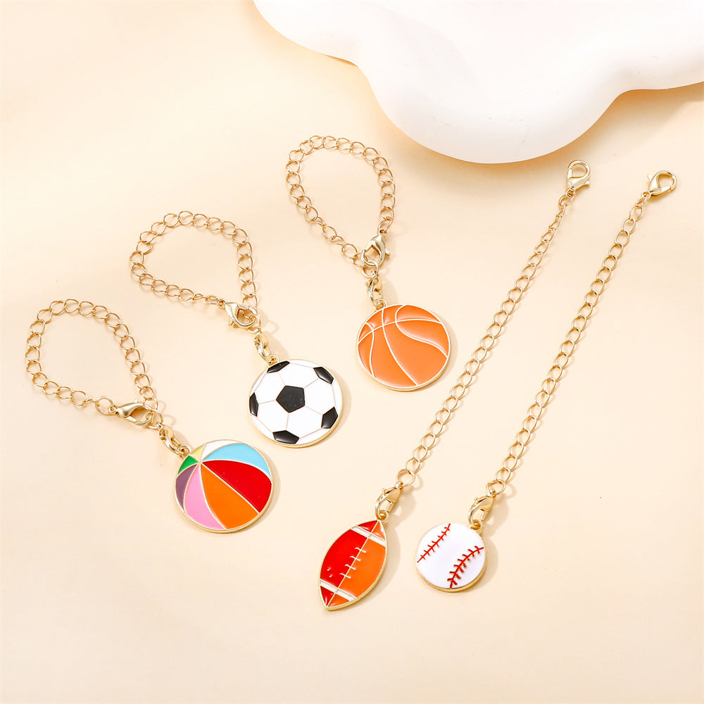 Sports Theme Enamel Pendant Charms
