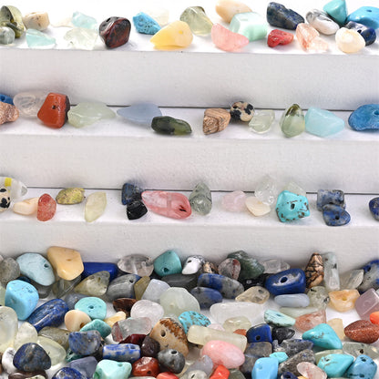 500-Piece 5-8 mm Mixed Irregular Natural Stone Chip Beads