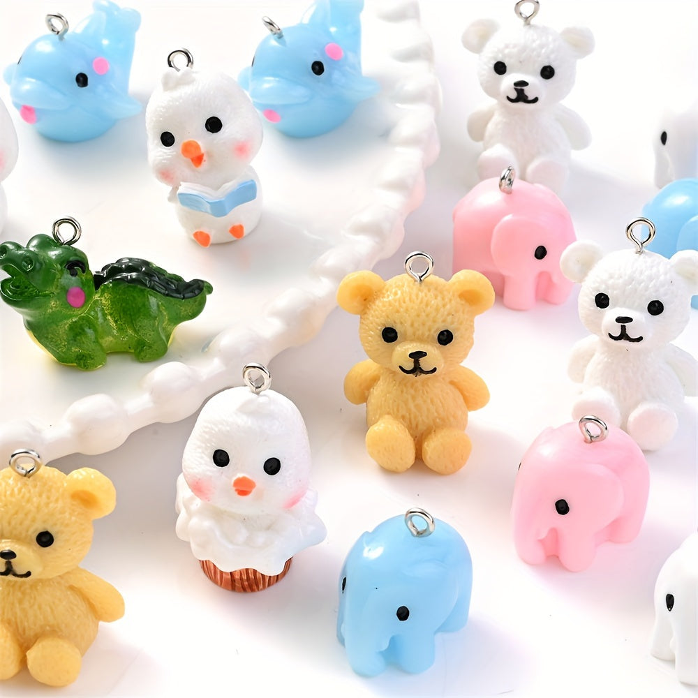 3D Animal Resin Pendant Set
