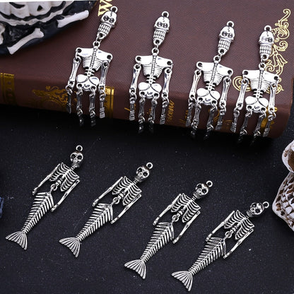 Halloween Mermaid Skull Charms