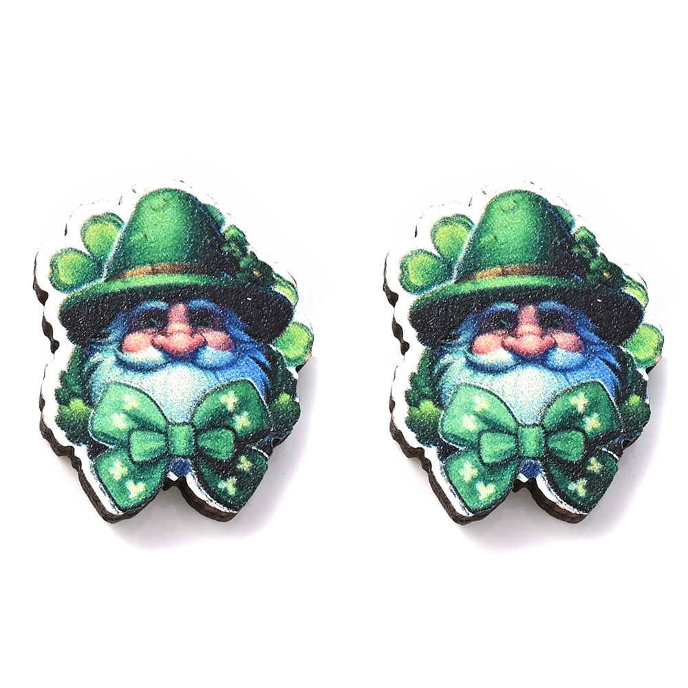 Green Lucky Stud Earrings