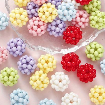Macaron Woven Acrylic Beads