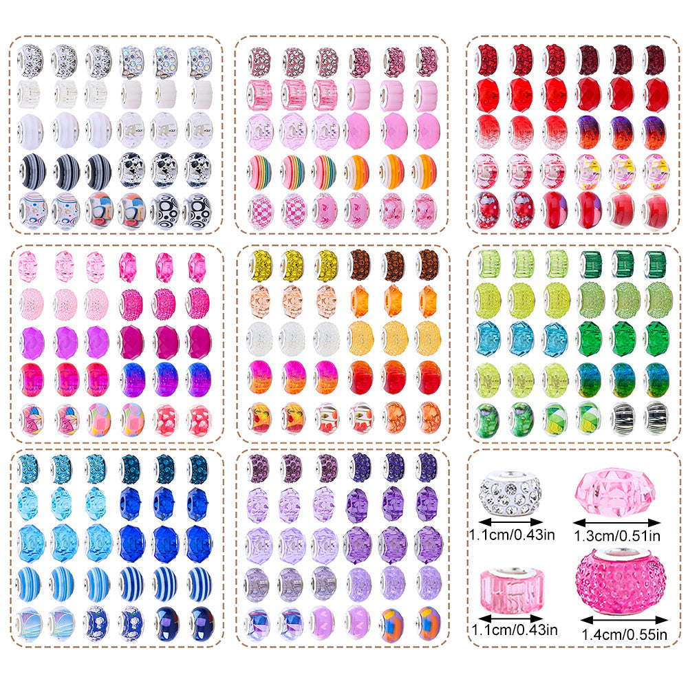 Silver Beaded Keychain Making Kit