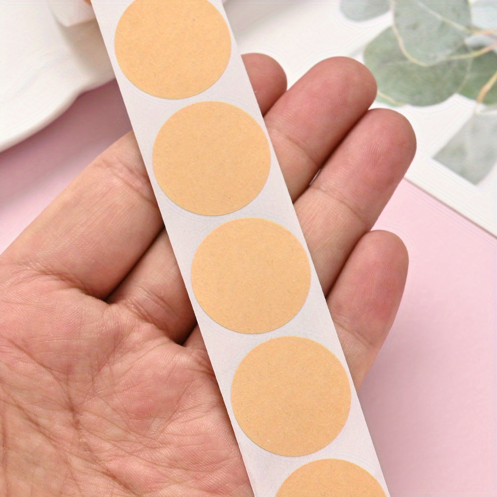 Khaki Round Paper Stickers