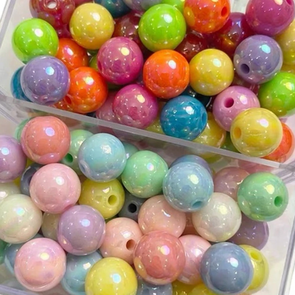 20pcs/set 16mm Shiny AB Color Round Acrylic Focal Beads