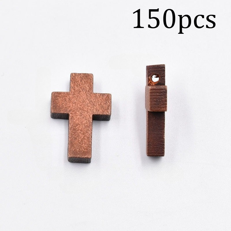 Natural Wood Cross Charms