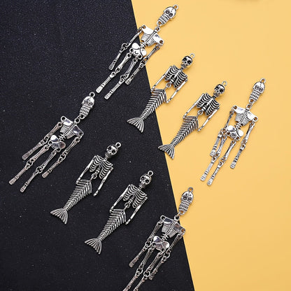 Skeleton Mermaid Skeleton Halloween Gothic Charms