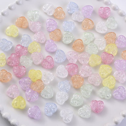 Acrylic Heart-Shaped Spacer Beads