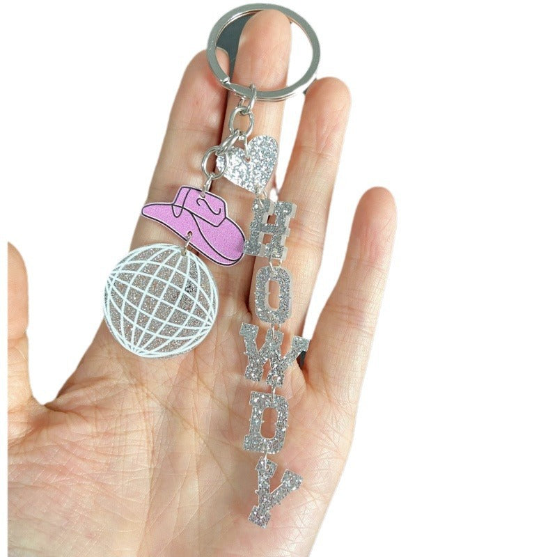 Western Cowgirl Acrylic Keychains