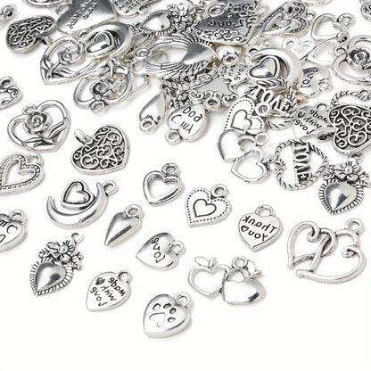 Vintage Metal Heart Pendants