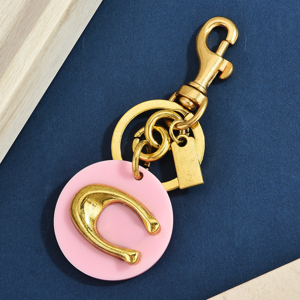 1PC 10.5cm Rainbow C Letter Keychain Bag Charm