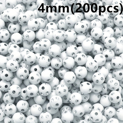 Mixed Acrylic Round Spacer Beads