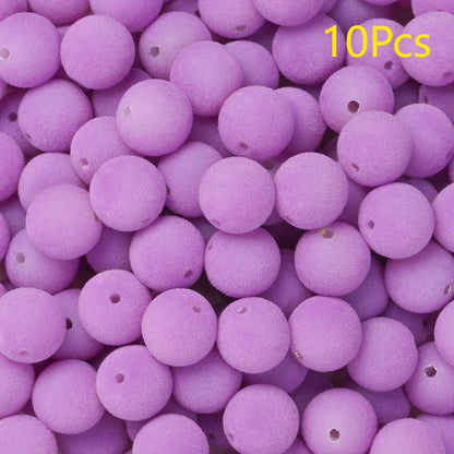 Frosted Round Acrylic Beads